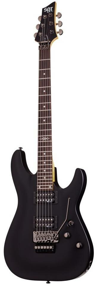 Schecter SGR C-1 FR MSBK гитара электрическая 6 струн цвет черный матовый чехол в комплекте