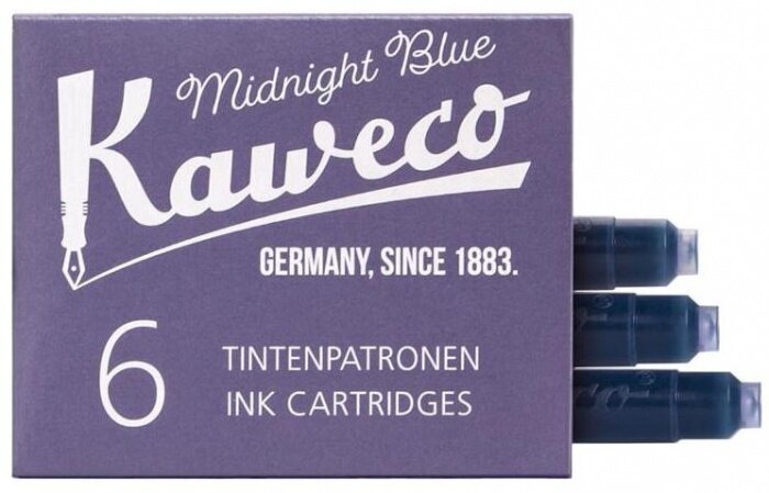Kaweco 10000258 Картриджи с чернилами (6 шт) для перьевой ручки kaweco midnight blue
