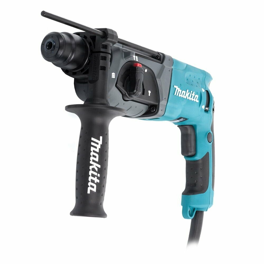 Перфоратор 3-х режимный SDS+ Makita HR2470X101 (смазка для буров 95 мл + щетки СВ-325+ HR2470+Набор буров D-00795) - фотография № 3