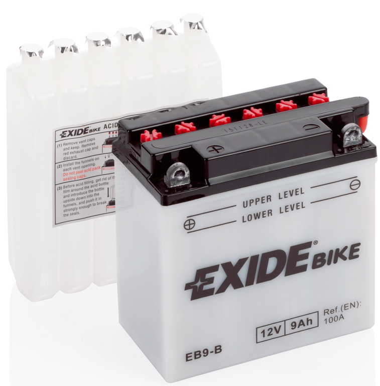 Аккумулятор 12V - 9 А/ч "EXIDE" (EB9-B) (YB9-B)