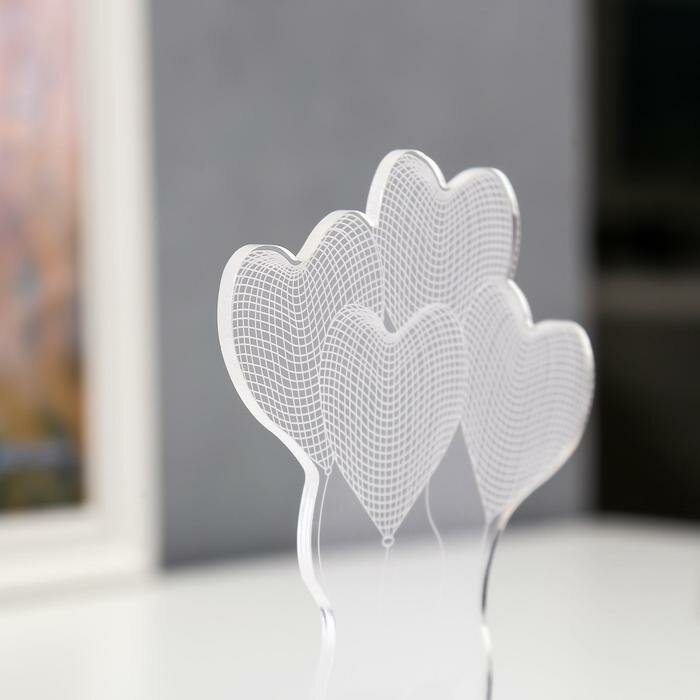 RISALUX Светильник "Четыре сердца" от сети 9,5x12,5x18,5 см - фотография № 6