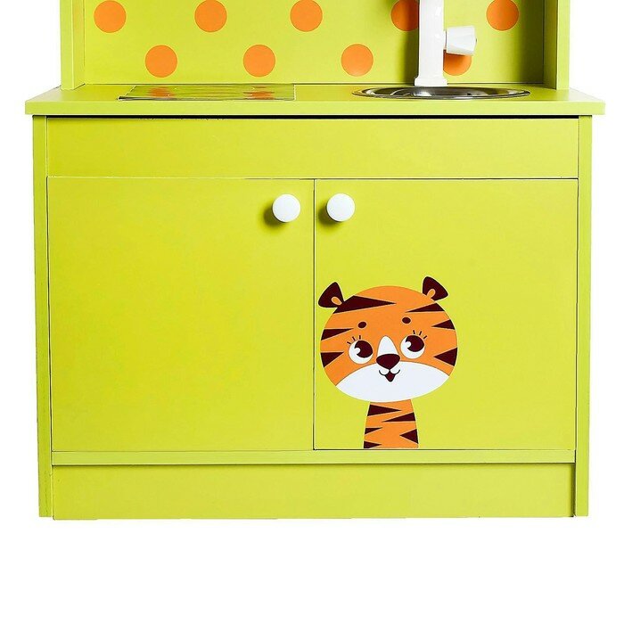 Игровая мебель «Детская кухня «Тигрёнок», цвет зелёный - фотография № 4