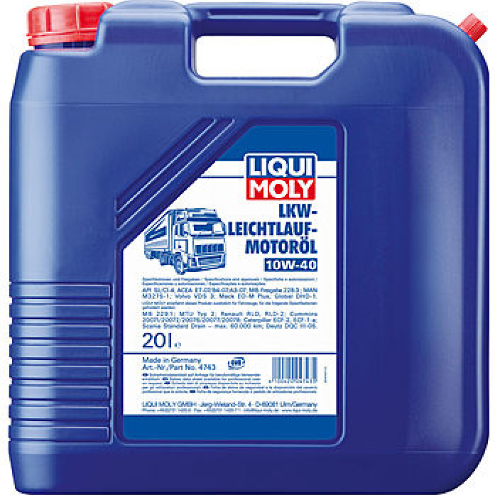 HC-синтетическое моторное масло LIQUI MOLY LKW-Leichtlauf-Motoroil 10W-40 Basic