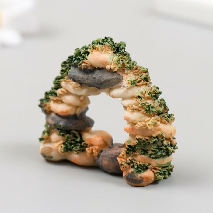 Фигурка для флорариума полистоун "Каменная арка" 5,5х2,2х5 см - фотография № 3
