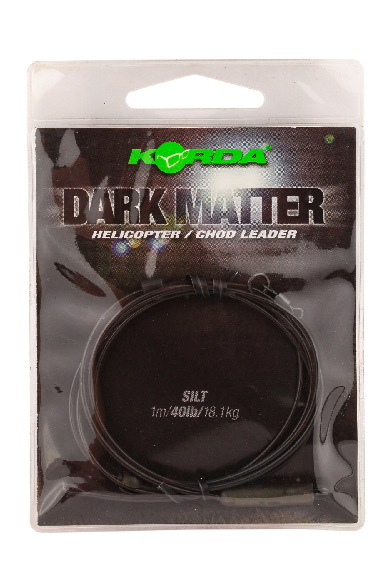 Поводок Korda Dark matter leader heli silt 1м 40lb