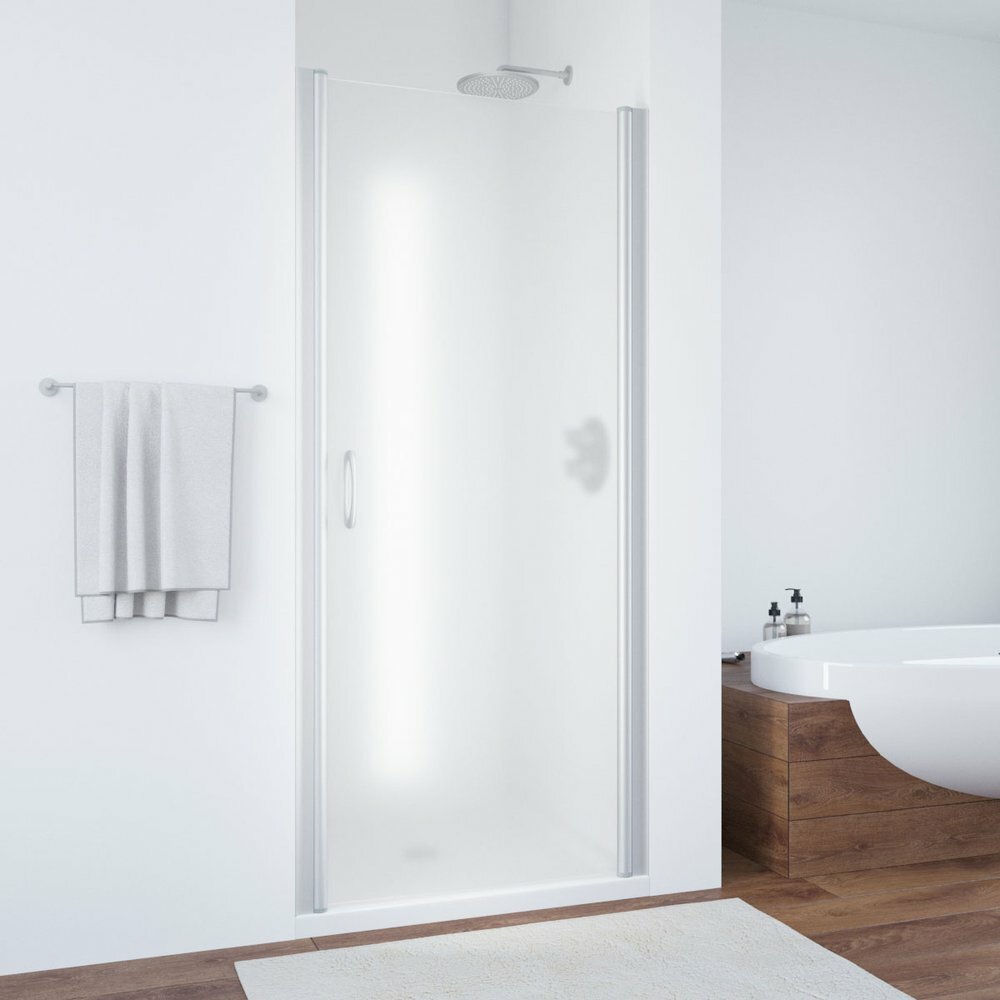 фото Vegas Glass Душевая дверь в нишу Vegas Glass EP 60 07 10 профиль матовый хром, стекло сатин