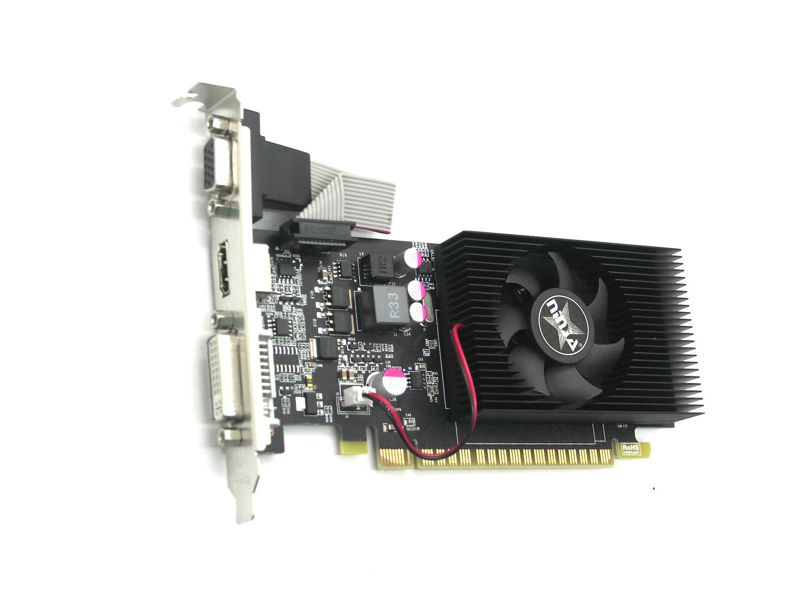 Видеокарта 2Gb Ninja (GT730 GDDR3 DVI HDMI PCI-E) (RTL)