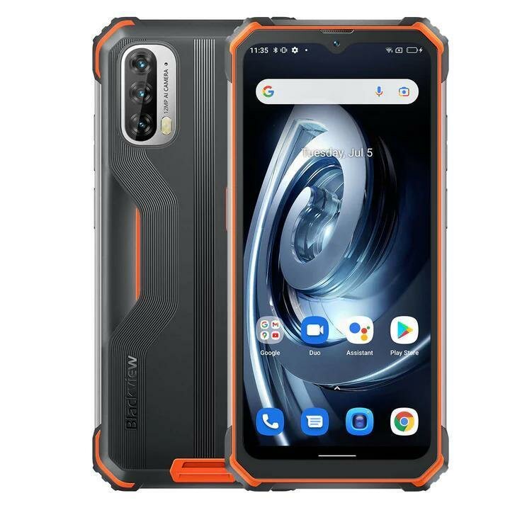 BLACKVIEW Смартфон BLACKVIEW BV7100 ORANGE/128 Гб RAM 6Гб оранжевый/Наличие WiFi/Наличие 3G/LTE/Наличие 4G/Dual SIM BV71006/128ORANGE