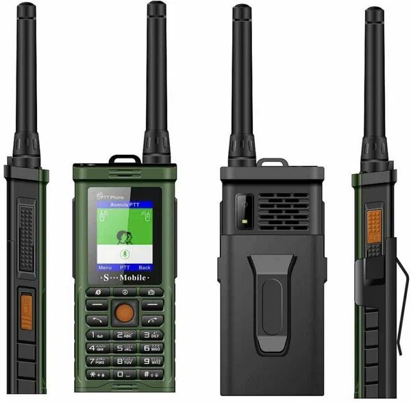 Кнопочный телефон S-Mobile S-G8800, зеленый, 4 сим карты, функция Power Bank