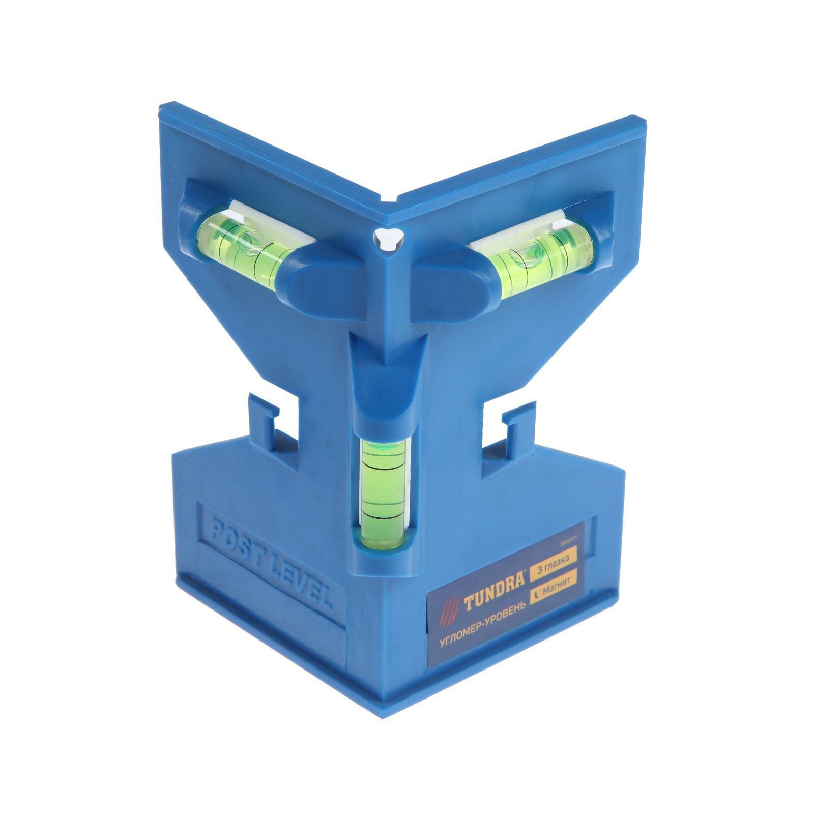фото Уровень угловой магнитный, 3 глазка