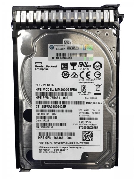 Жесткий диск HP 765869-001 2Tb 7200 SATAIII 2,5" HDD