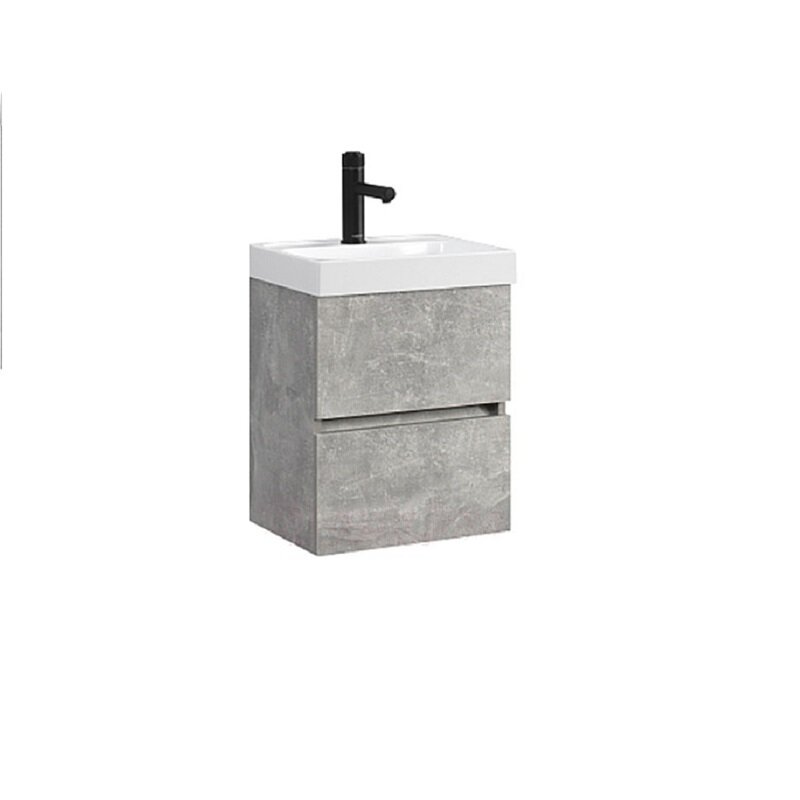 фото Тумба под раковину Париж НП 40-02 Бетон Чикаго светло-серый (31)