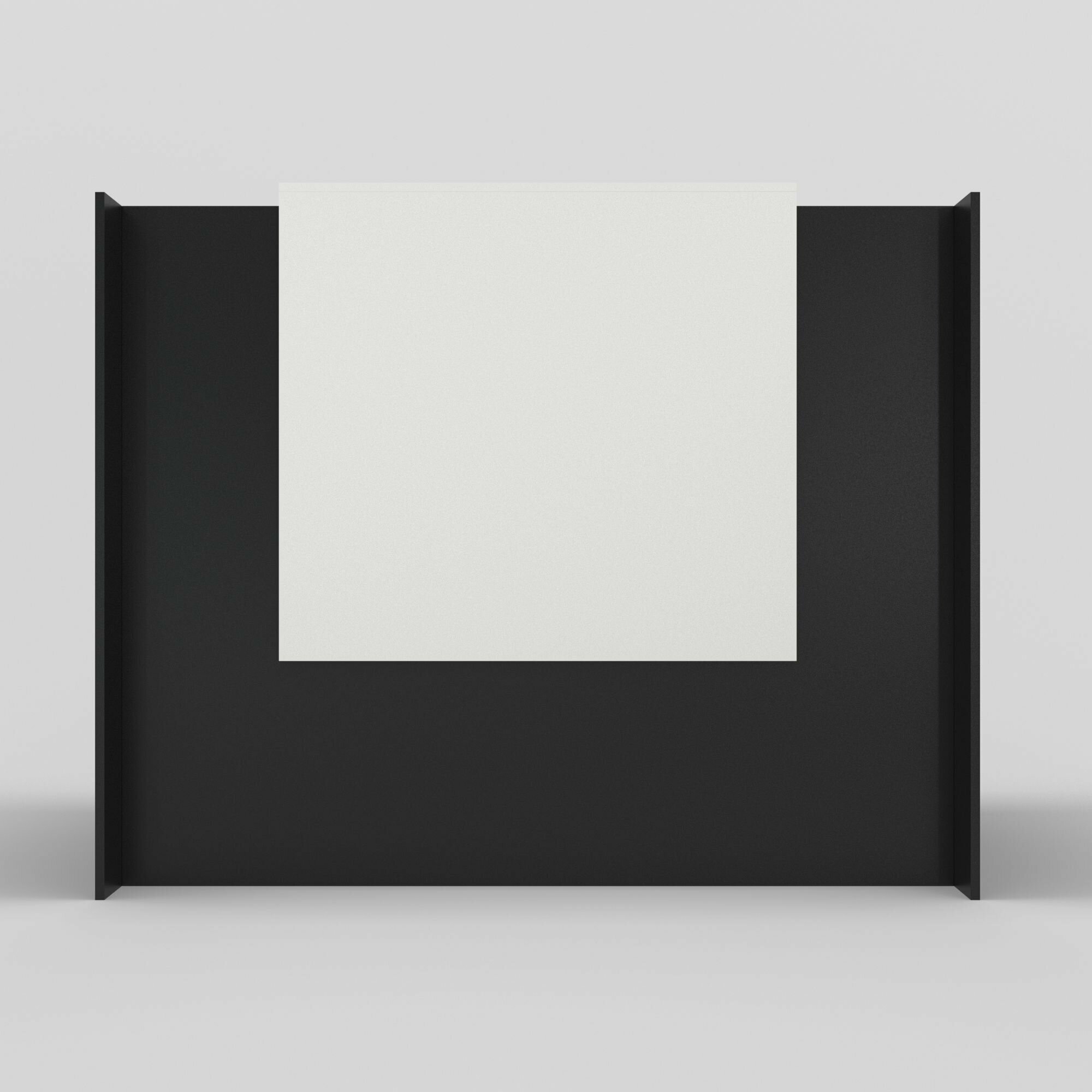 Ресепшн чёрный Квадрат белый 1200х1200х600 / Подсветка - фотография № 2