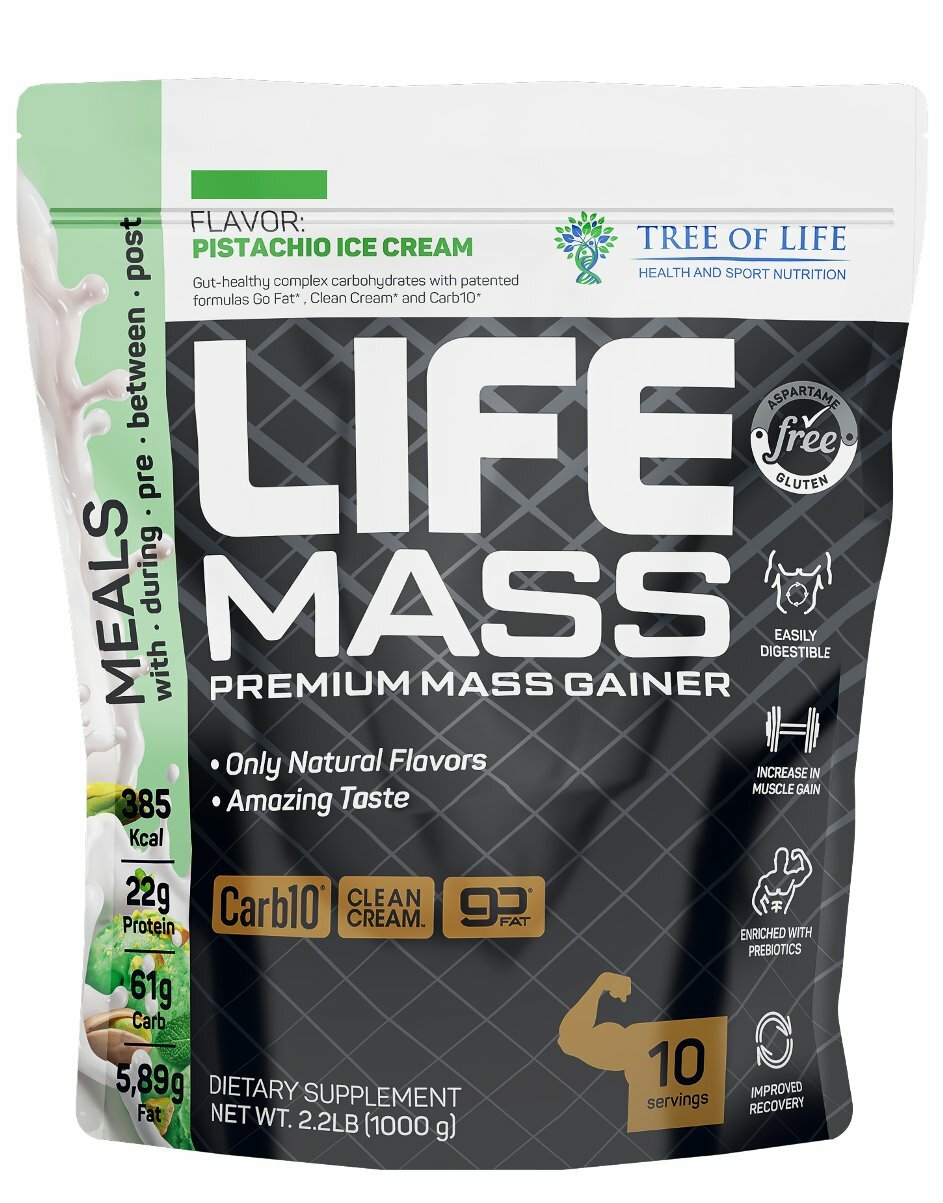 Tree of Life Life Mass Premium Mass Gainer 1000 гр (фисташковое мороженое)