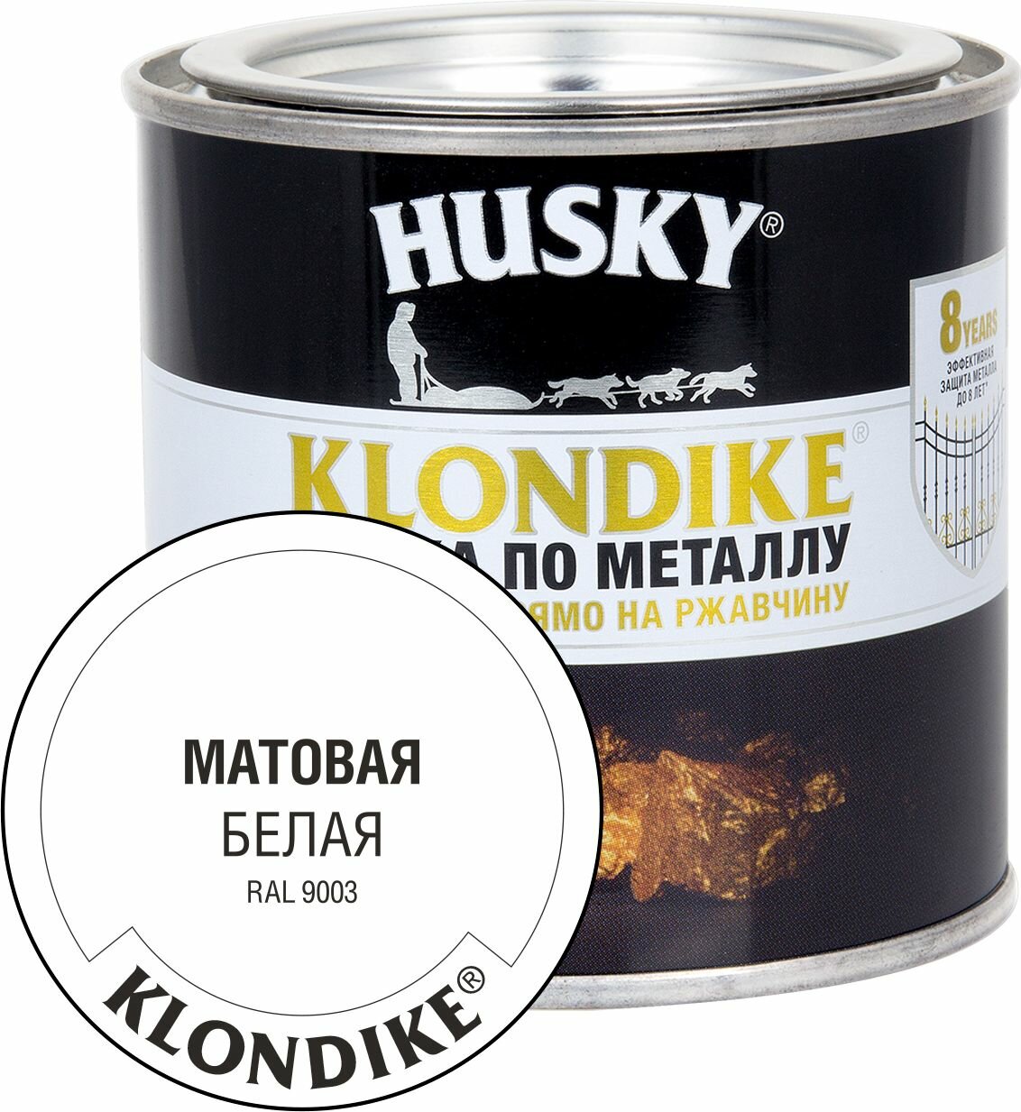 Краска алкидная (А) HUSKY Klondike по металлу гладкая