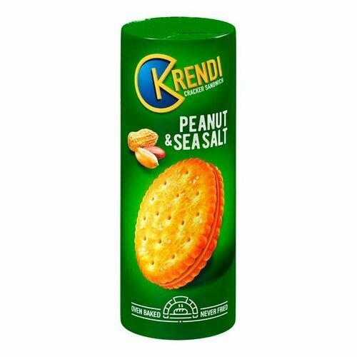 Печенье Krendi Крекер-сэндвич с арахисовой пастой и морской солью 170 г