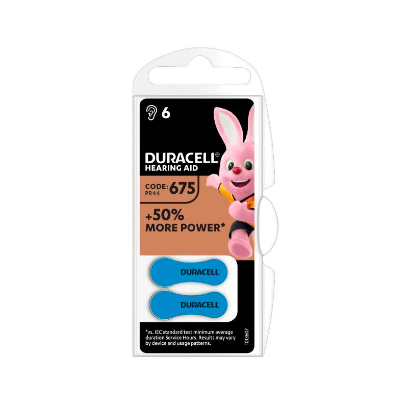 Duracell Батарейка DA675 6BL Hearing Aid ZA675 6 шт. в уп-ке