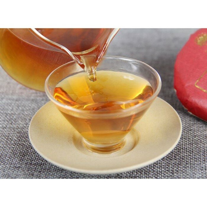 Китайский выдержанный красный чай Xiao xiangtian, 100 г, 2022 г, Юньнань, блин - фотография № 3