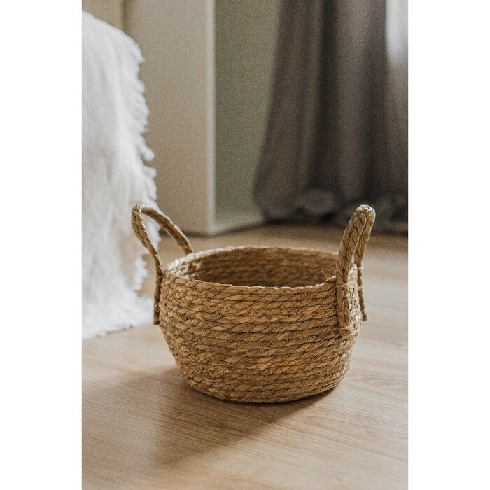 Доляна Корзина для хранения плетёная Доляна «Тэй», плетёная, 25×14×23 см, цвет коричневый - фотография № 4