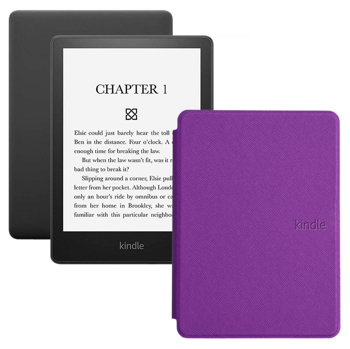 Электронная книга Amazon Kindle PaperWhite 2021 16 Gb black Ad-Supported с обложкой ReaderONE