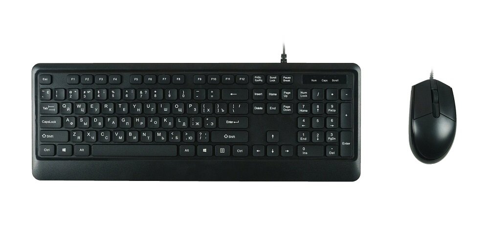 Foxline Комплект клавиатура+мышь/ Keyboard/mouse set MK120, USB wired,