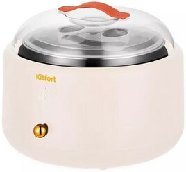 Йогуртница Kitfort КТ-6081-2, 15 Вт, 1000 мл, 1 ёмкость, нержавеющая сталь, таймер, розовая
