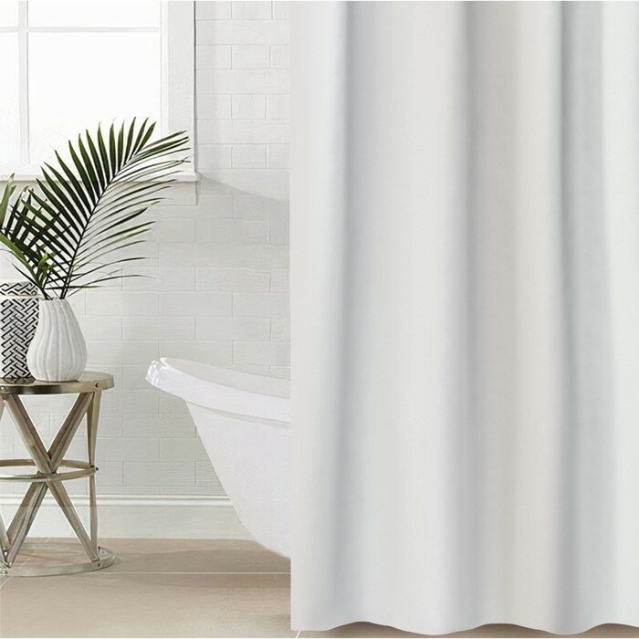 Штора для ванной Mirage180×180 см цвет белый