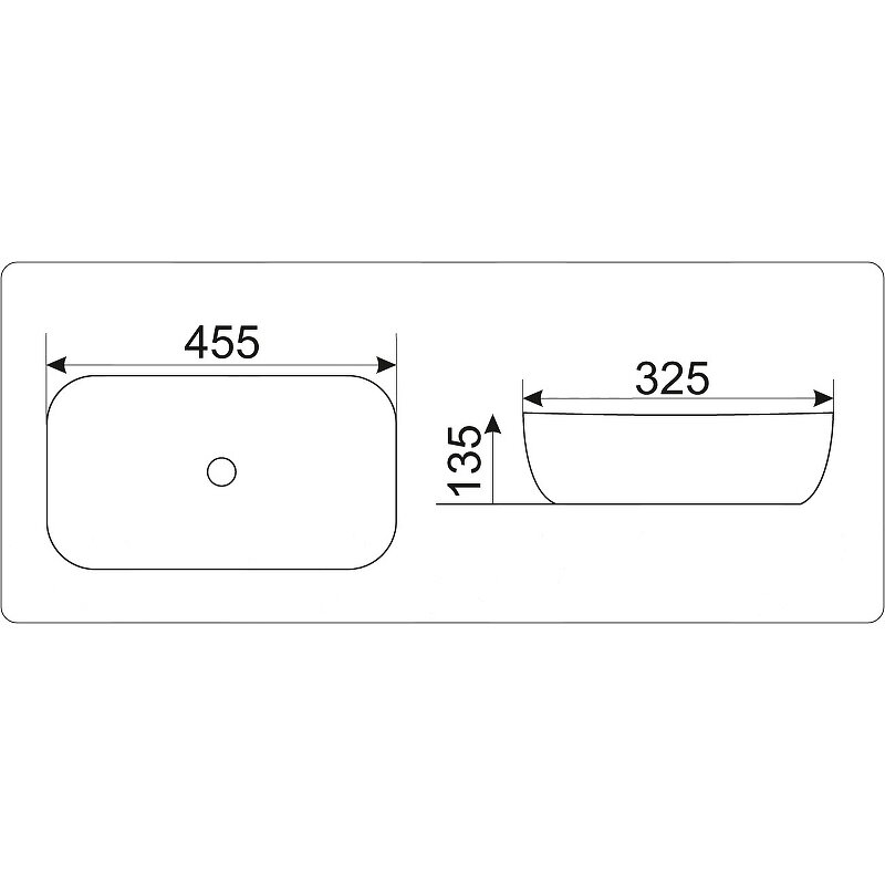 Раковина Ceramalux D1333H009 - фотография № 2