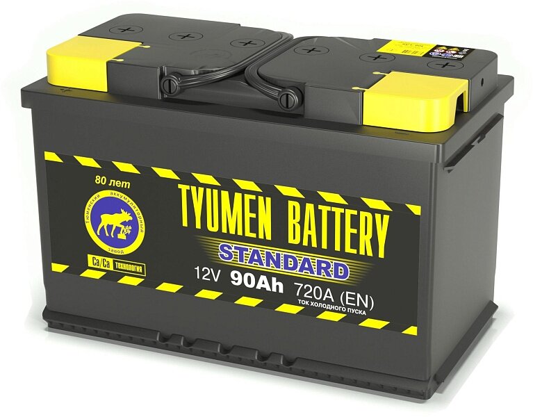 Аккумулятор автомобильный TYUMEN BATTERY STANDARD 6СТ-90 пп. 324x175x210