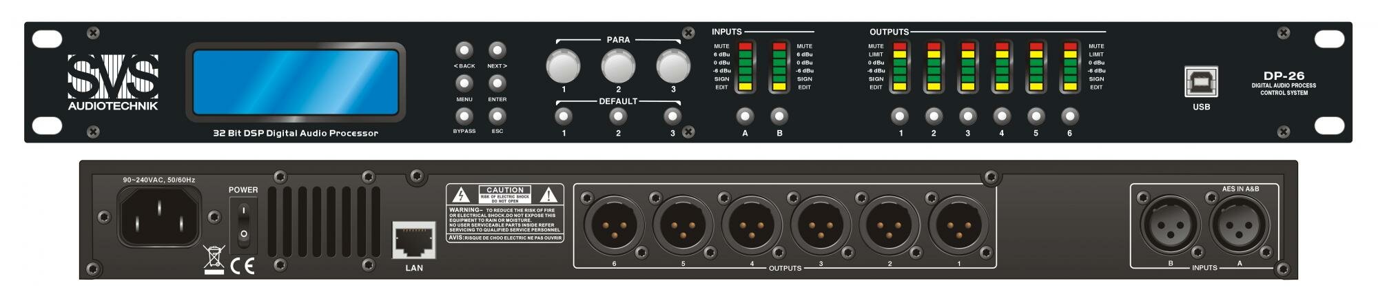 SVS Audiotechnik DP-26 Цифровой процессор: 2 входа 6 выходов