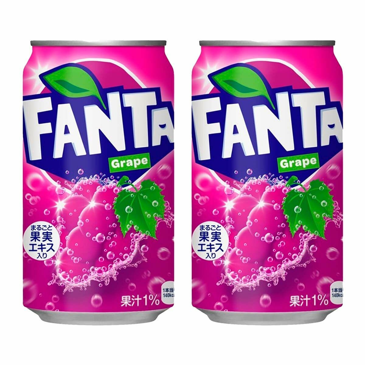 Газированный напиток Fanta Grape со вкусом винограда (Япония), 160 мл (2 шт)