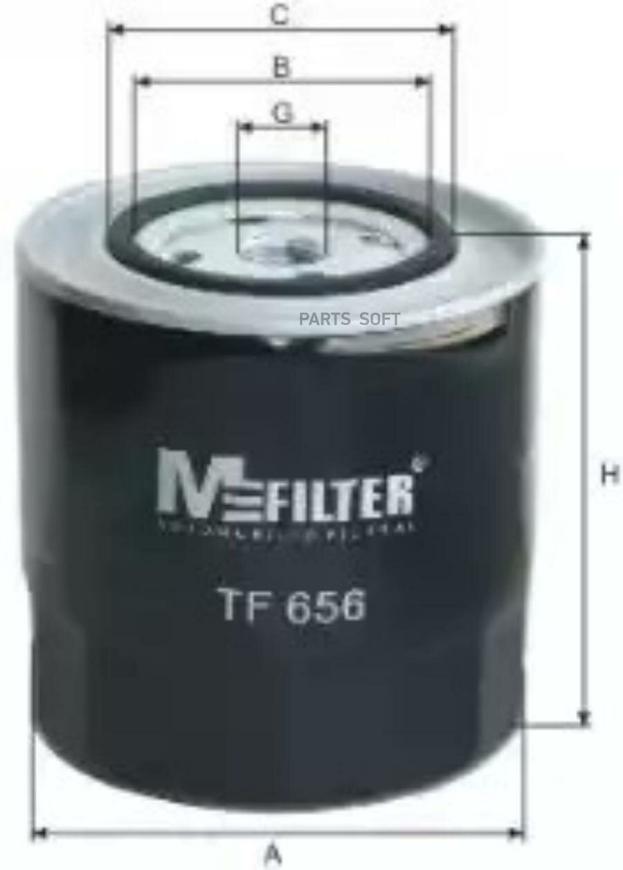 M-FILTER TF656 TF 656_фильтр масляный!\ Audi 100/A6 2.0TD-2.5TDi 82-98, VW T4 1.9D/TD 90>