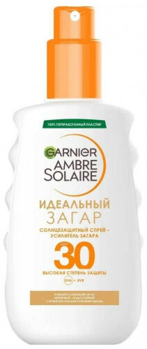 Солнцезащитный спрей-проявитель загара Garnier Ambre Solaire SPF30 Идеальный загар, 150 мл