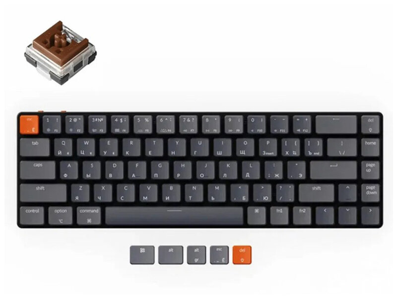 Клавиатура Keychron K7 RGB Brown Switch K7-E3