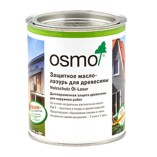 OSMO Масло-лазурь Осмо защитное для фасада Osmo Holzschutz-ol-lasur 0,75 л. 727 Палисандр