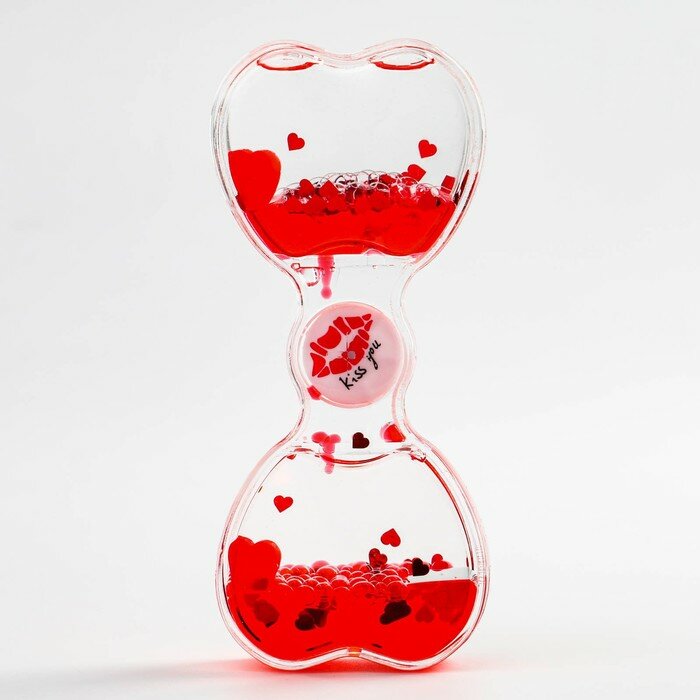 Гелевые часы, с мигающим шариком, 13 х 7,5 см, красные - фотография № 2