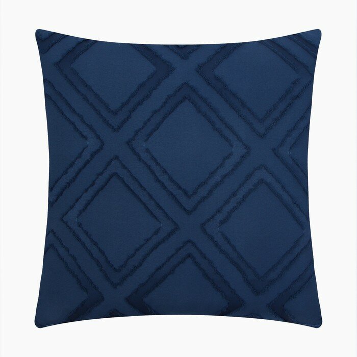 фото Наволочка декоративная "Этель" ромб 42*42 см, цвет синий