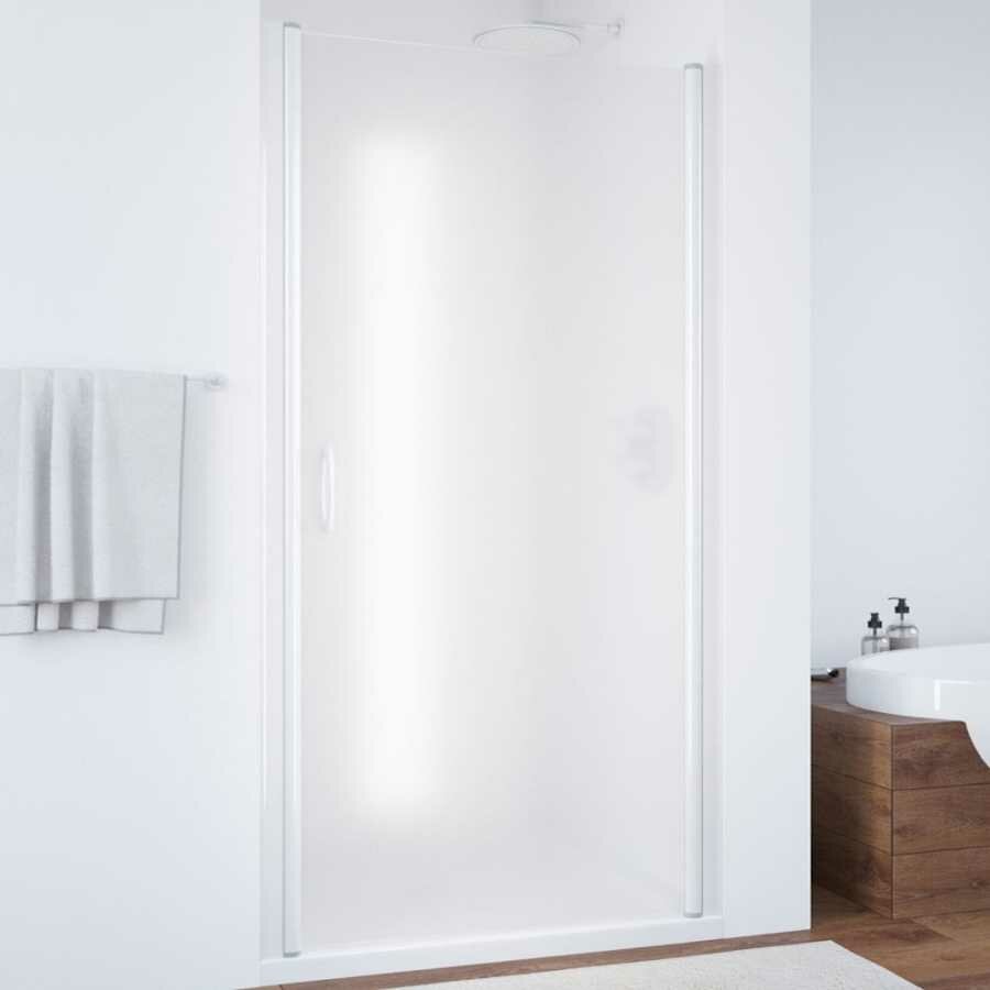 фото Душевая дверь в нишу Vegas Glass EP 80 01 10 профиль белый, стекло сатин
