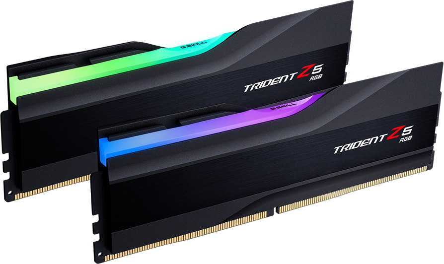 Модуль памяти 32GB (2x16GB) G.SKILL TRIDENT Z5 RGB DDR5 8000MHz CL38 (38-48-48-128) 1.45V / F5-8000J3848H16GX2-TZ5RK / Black