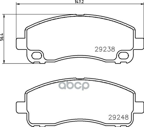 Колодки Тормозные Дисковые | Перед / Зад | (Pf-3515) Np3022 NISSHINBO арт. NP3022