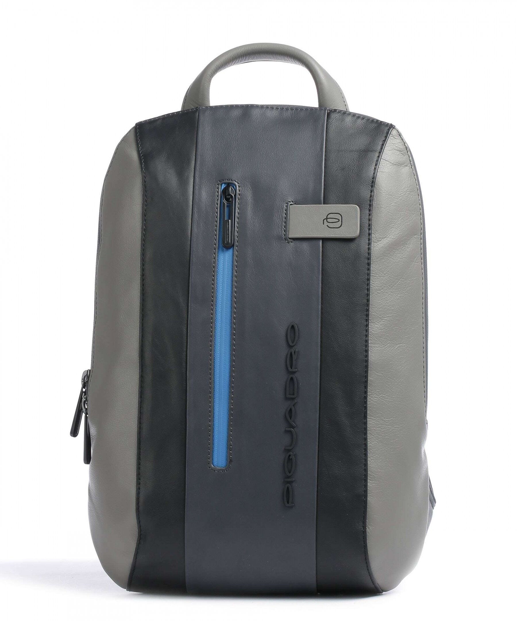 Городской компактный кожаный рюкзак Piquadro CA5608UB00/NGR серо-черный