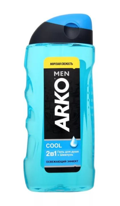 фото Гель для душ и шампунь Arko Men Cool, 2в1, 260 мл