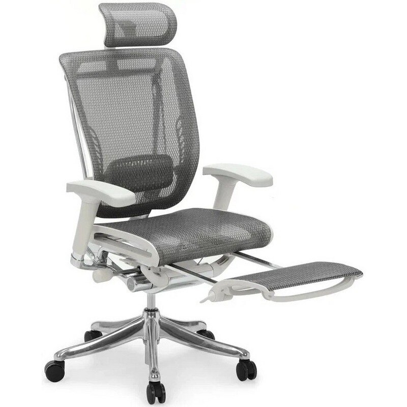 FALTO эргономичное офисное кресло Expert Spring RSPM01 с подножкой - серое