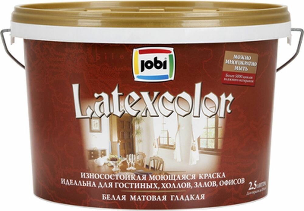 Интерьерная моющаяся краска JOBI LATEXCOLOR 25 л