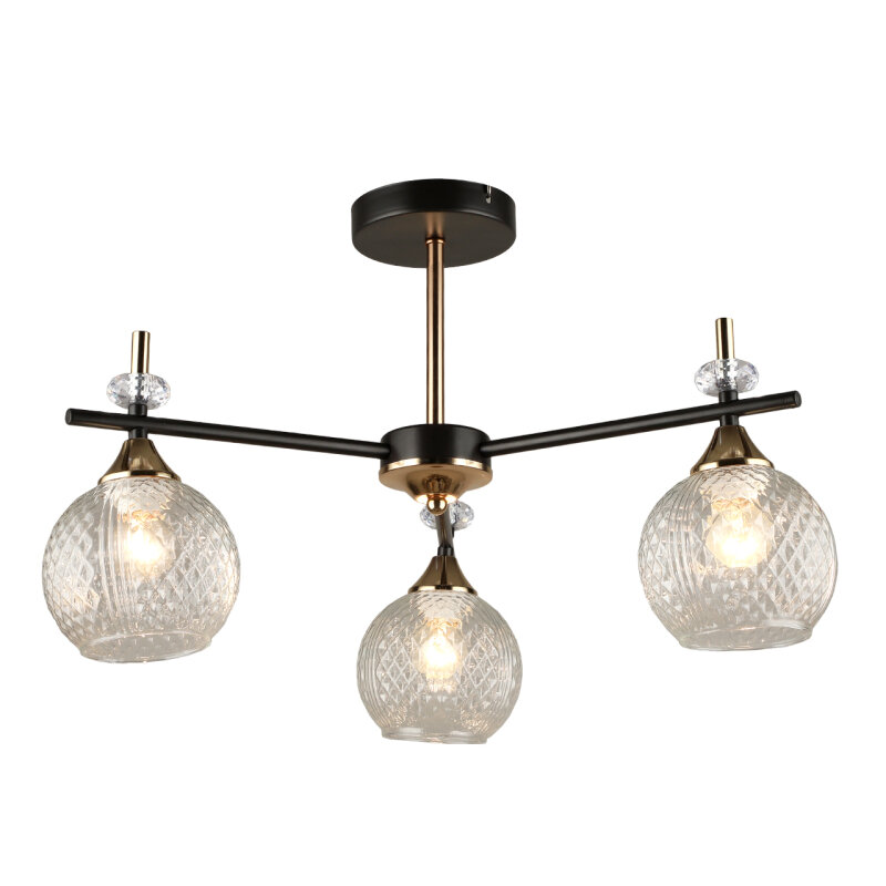 фото Люстра на штанге IMEX MD.4892-3-S COFFEE+FGD