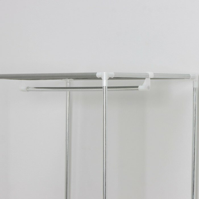 Вешалка напольная для одежды LaDо́m, 2 полки, 55×36×140 см, цвет белый - фотография № 4