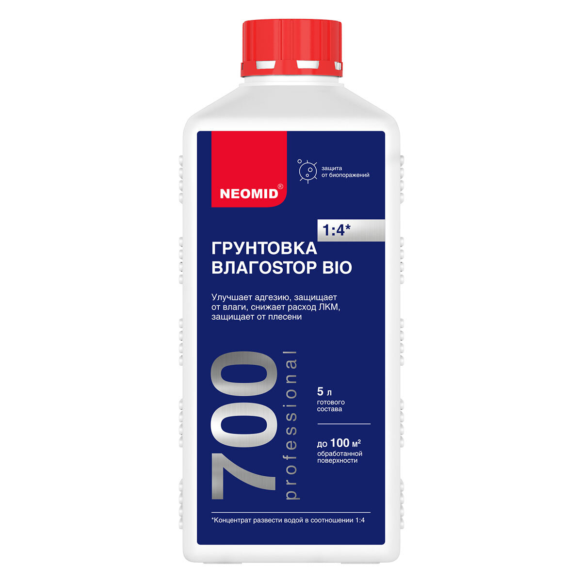 фото NEOMID ВлагоSTOP Bio грунт-влагоизолятор концентрат 1:4 (1л)
