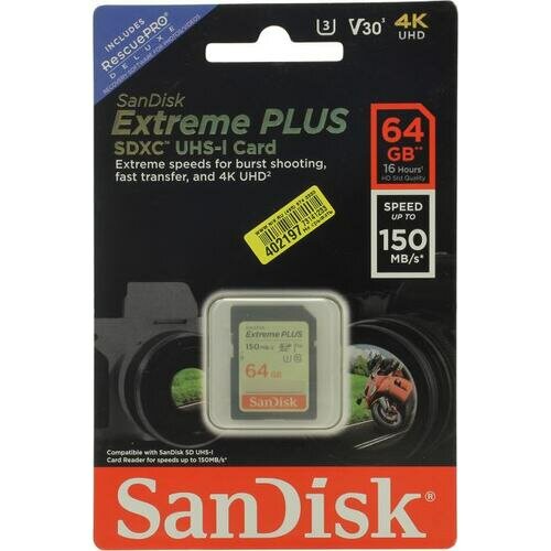 SD карта Sandisk Extreme Plus SDSDXW6-064G-GNCIN