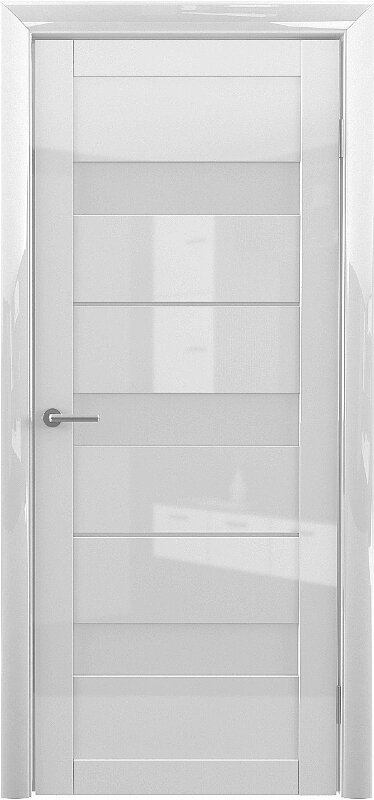 Межкомнатная дверь (комплект) Albero Прага покрытие Глянец / ПО Белый металюкс