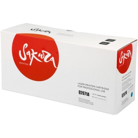Картридж Sakura Printing SAKURA Q2671A для HP Color LJ 3500/ 3350/ 3700, синий, 4 000к.